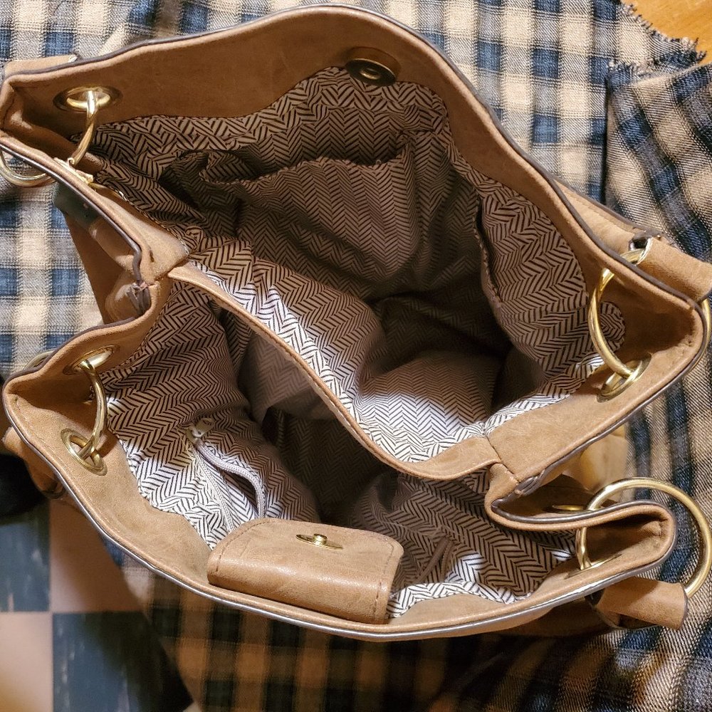 Leather Patchwork Shoulder Bag - image 4